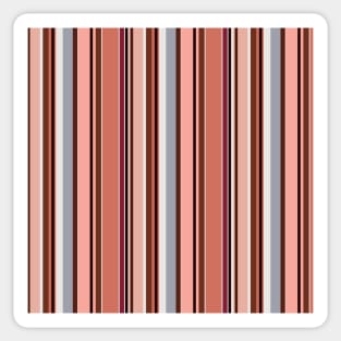 Vertical stripes in rusty rose color harmony Sticker